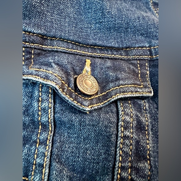 Old Navy Jean Jacket Size L Button Sides Western - Picture 6 of 13